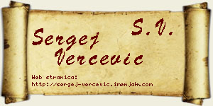 Sergej Verčević vizit kartica
